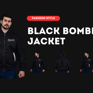 black bomber jacket