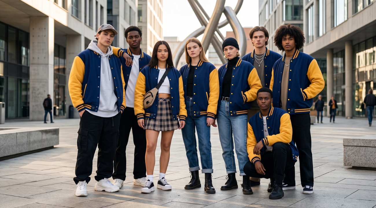 Cotton Fleece Varsity Jackets For Unisex