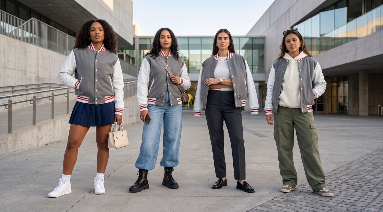 Varsity Jackets For Women Outfits