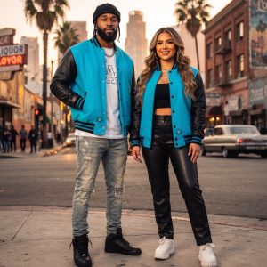 Varsity Jackets in Los Angeles Hip Hop Outfits