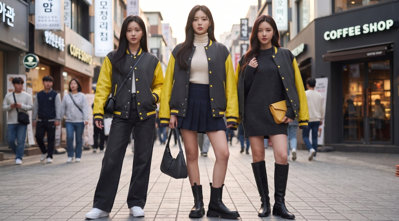 Varsity Jackets in Seoul K-Fashion Trends