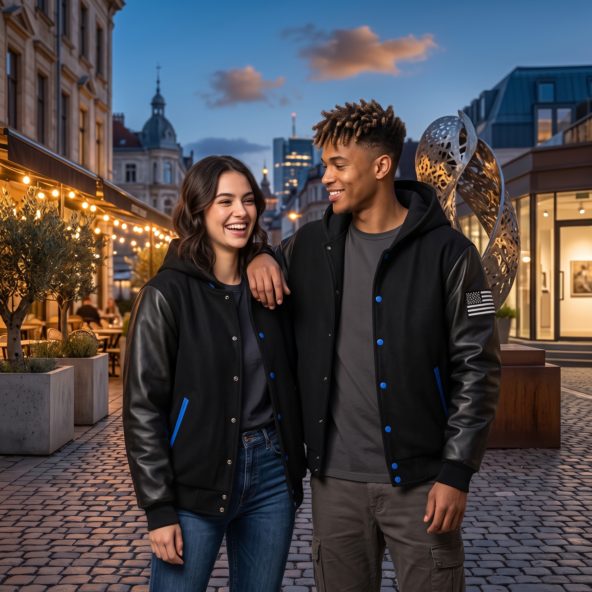 Wool Baseball Jackets With Leather Sleeves