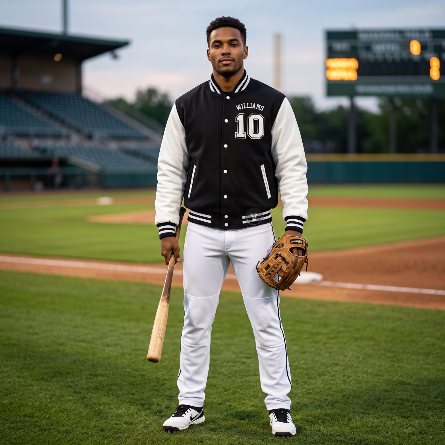 White And Black Baseball Jackets