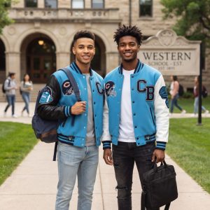baseball jackets for students with logo