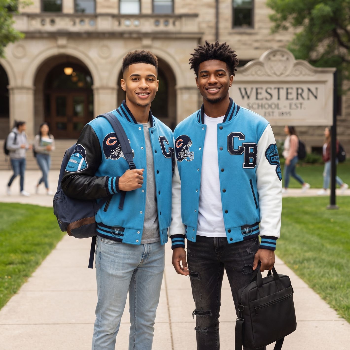 baseball jackets for students with logo