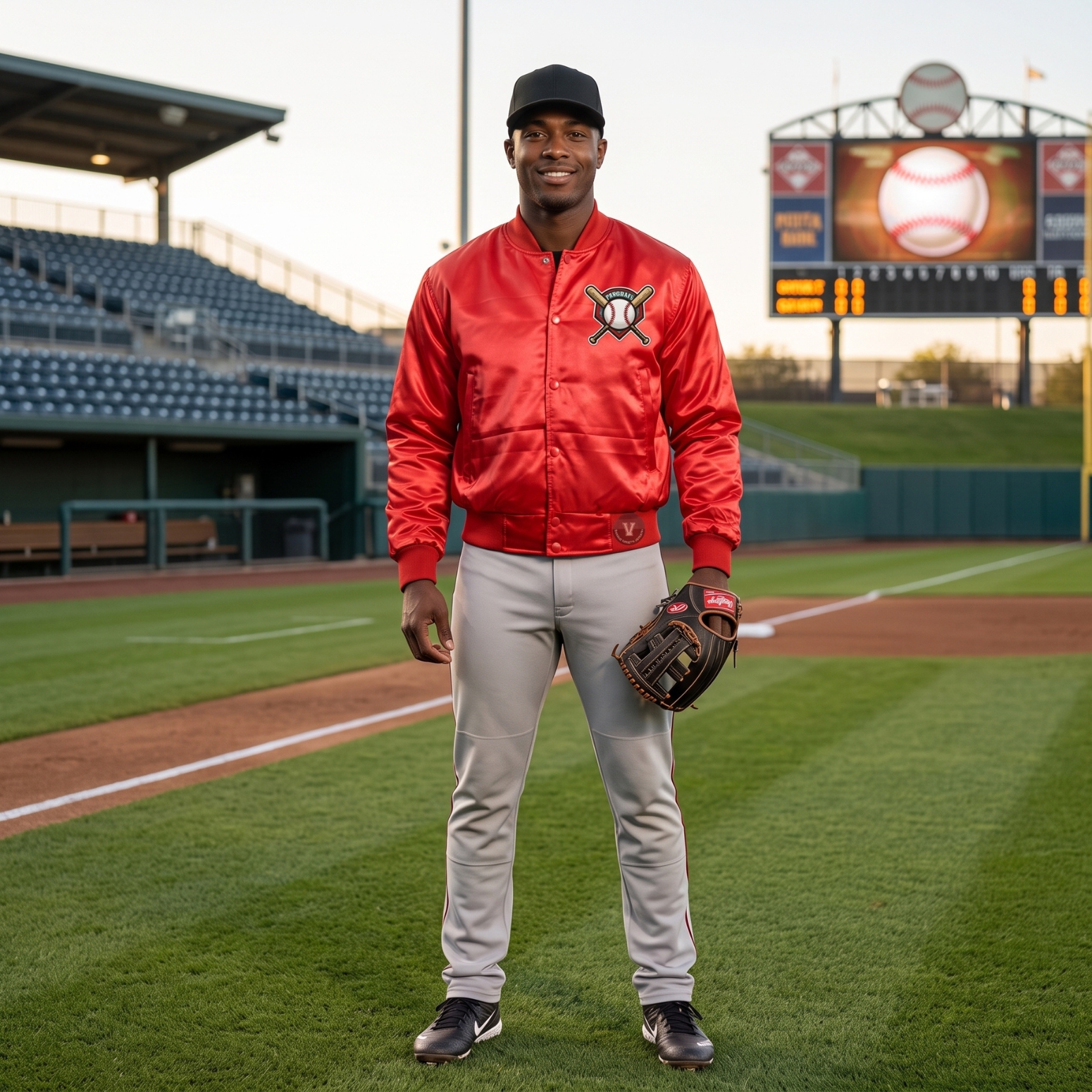 baseball jackets with satin finish